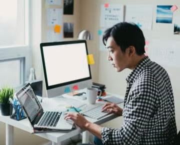 person at computer